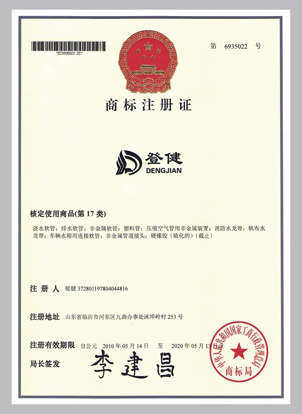 trademark registration certificate